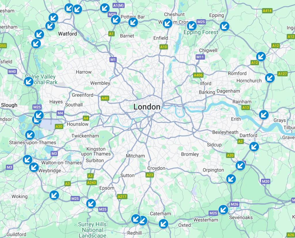 M25 Motorway Overview - Off The Junction