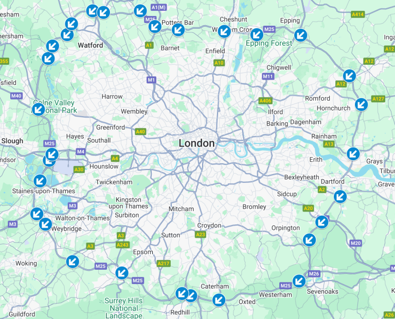 M25 Motorway Overview - Off The Junction